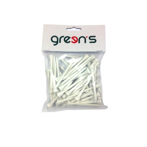  50 WOOD TEES WHITE 70MM - WHITE