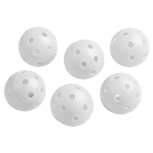  6 PERFORATED BALLS WHITE - ONE COLOR