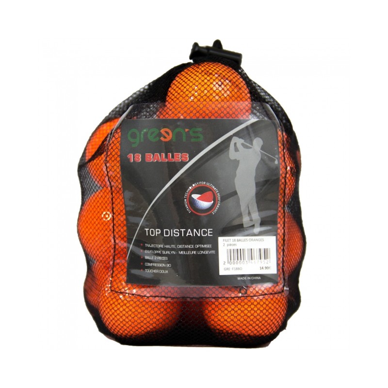  NET OF 18 FOAM BALLS ORANGE