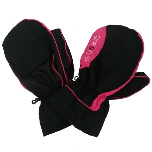  BLACK/PINK MITTENS - BLACK/PINK