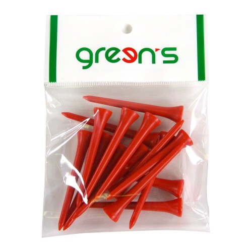 GREEN'S - 15 TEES PLASTIQUE 70MM - RED