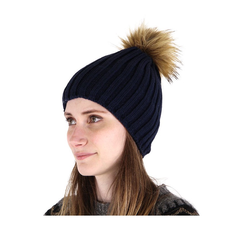 Green Lamb Krista Bonnet torsadé doublé polaire avec pompon pour femme –  GolfGarb