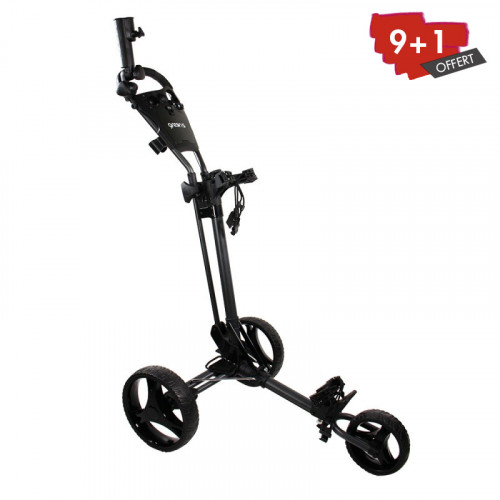 CHARIOT DE GOLF COMPACT GREEN'S - CHARCOAL/NOIR