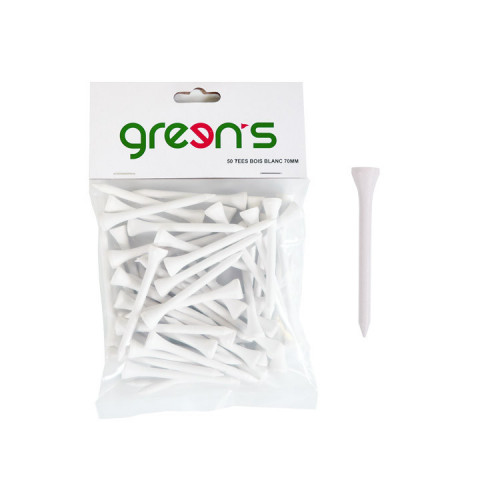GREEN'S - 50 TEES BOIS BLANC 70MM