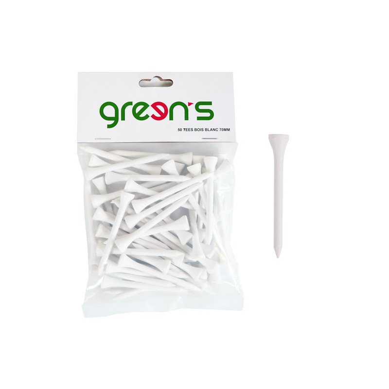 GREEN'S - 50 TEES BOIS BLANC 70MM