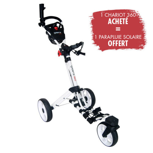 360 - 3 WHEEL TROLLEY WHITE/RED