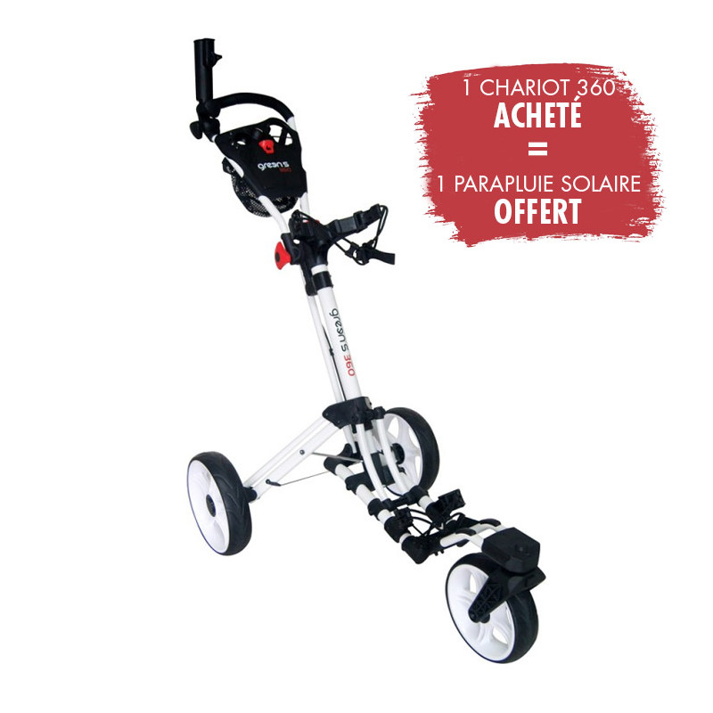 360 - 3 WHEEL TROLLEY WHITE/RED