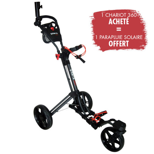GREEN'S - CHARIOT 360-3 ROUES - CHARCOAL/ROUGE