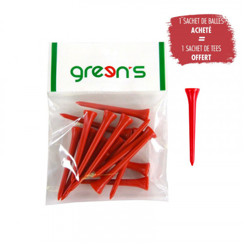 GREEN'S - 15 TEES PLASTIQUE 70MM